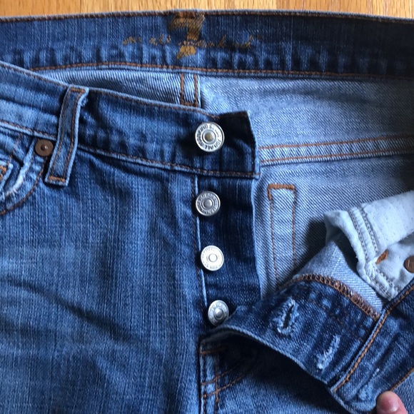 7 For All Mankind Button Fly “Boy Cut” - Picture 2 of 5